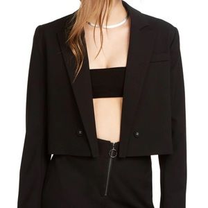 Cropped black blazer